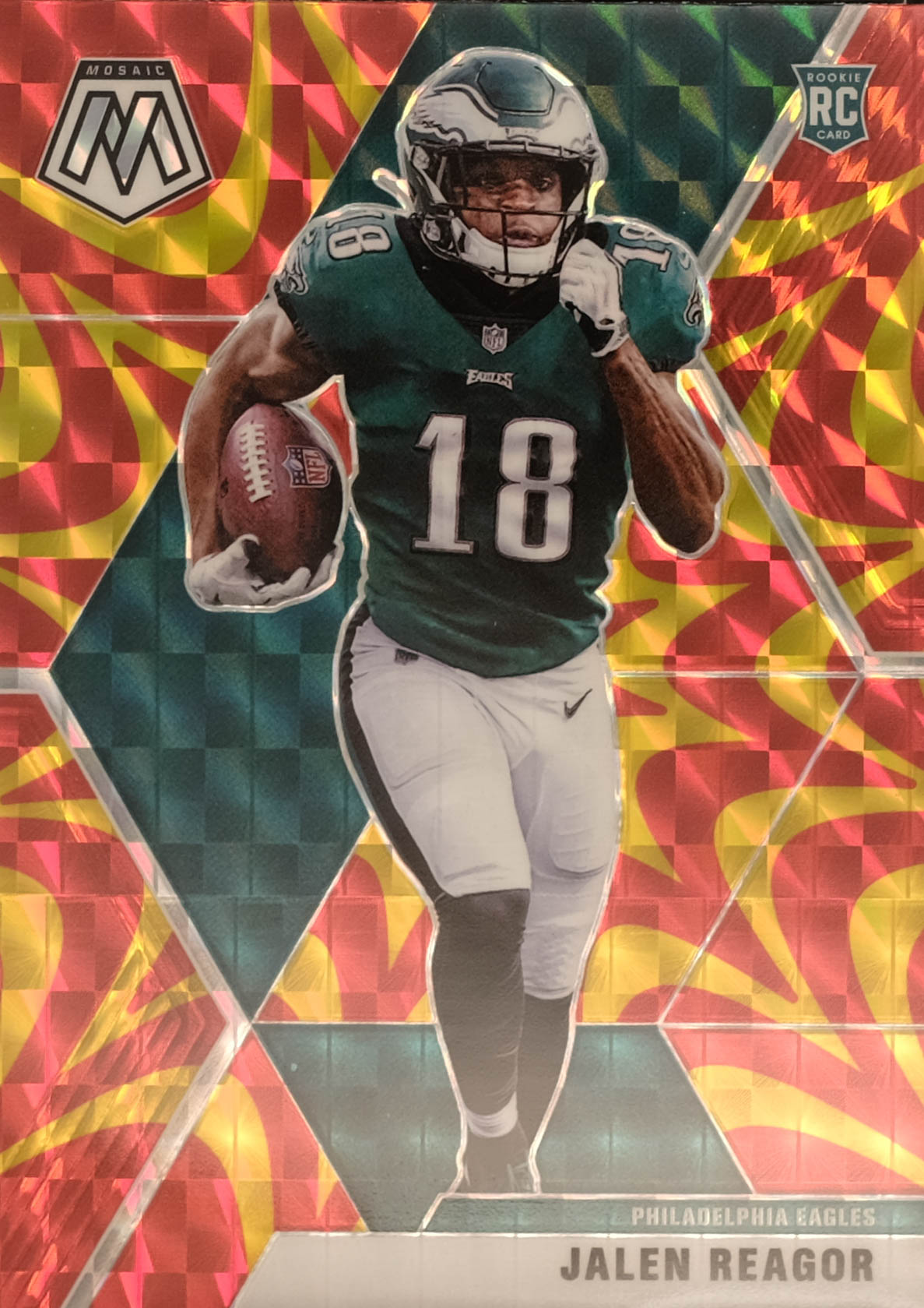 2020 Panini Mosaic Football Mosaic Reactive Gold Jalen Reagor #208